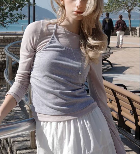 Muted pink top used as a color research reference
