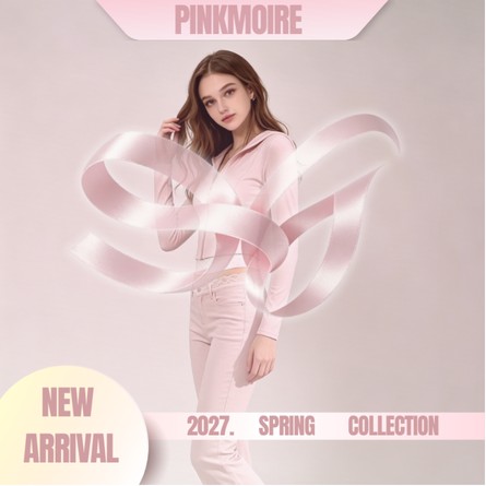 PinkMoire pink ribbon campaign poster